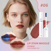 Matte Lip Gloss Peel Off Masque - Peel Off Lip Stain Tattoo, Rich Neutral Red Peel Off Lip Tint，Long Lasting Waterproof Tr...