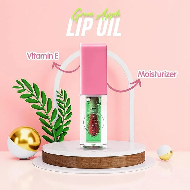 Hydrating Lip Glow Oil - Plumping Lip Oil Gloss Tinted for Lip Care and Dry Lips, Non Sticky & Fresh Texture, Shiny and Mo...