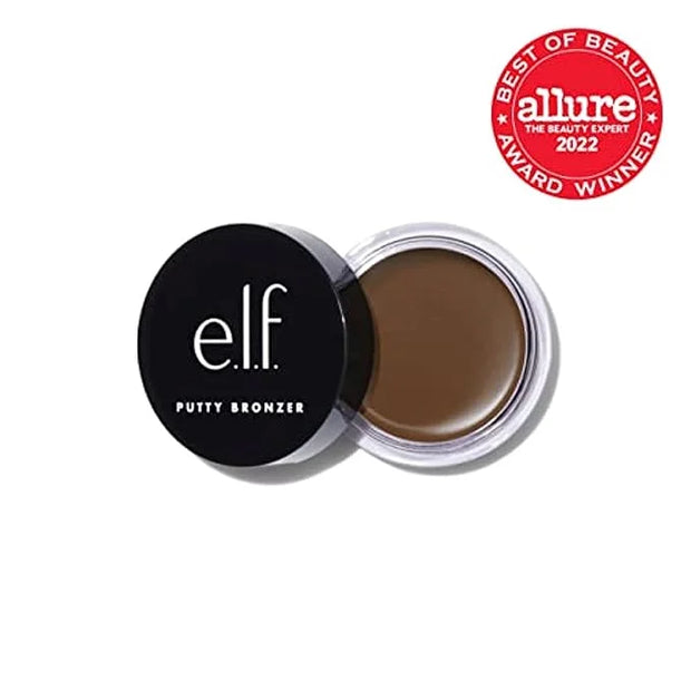 e.l.f. Putty Bronzer, Creamy & Highly Pigmented Formula, Creates a Long-Lasting Bronzed Glow, Infused with Argan Oil & Vit...