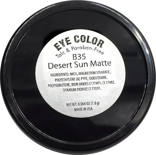 Desert Sun Matte Medium Orange Warm Beige Pressed Powder Single Vegan Eyeshadow; Talc, Paraben & Cruelty Free - Product Image