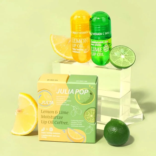 Hydrating Lip Oil Pack, 2 Pack Clear Fruit Extract Lip Oil Set or Lip Color and Shine, Dry Lip's Moisturizing Hydrating an...