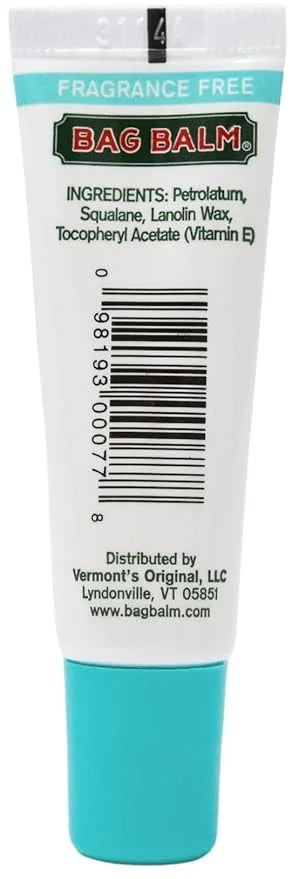 Vermont's Original Bag Balm Fragrance Free Lip Balm with Vitamin E | Pack of 4 0.3oz Tubes - Product Image