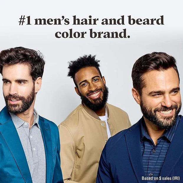 Just For Men Mustache & Beard, Beard Dye for Men with Brush, With Keratin Biotin Aloe and Coconut Oil for Healthy Facial H...