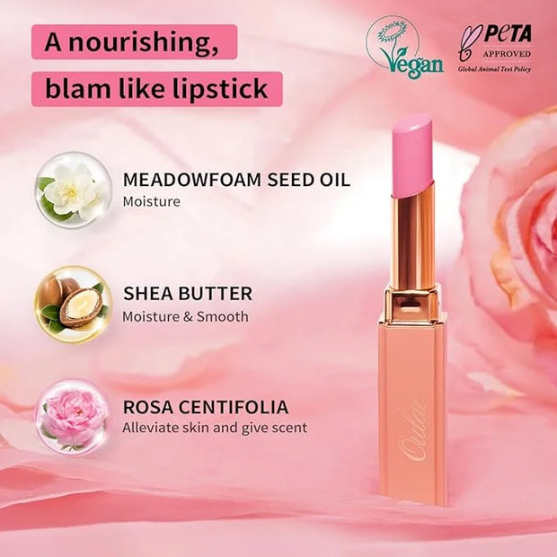 Oulac Pink Lipstick Moisturizing Shine Lipstick - Moisturizing Lip Stick Glossy Tinted Lip Balm, Sheer Shine Juicy Finish,...