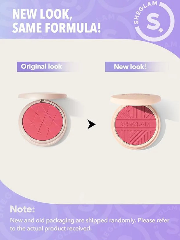 SHEGLAM Divine Flush Matte Blush Powder - Highly Pigmented, Non-Fading, Long Lasting Glowing Lightweight Natural Face Make...