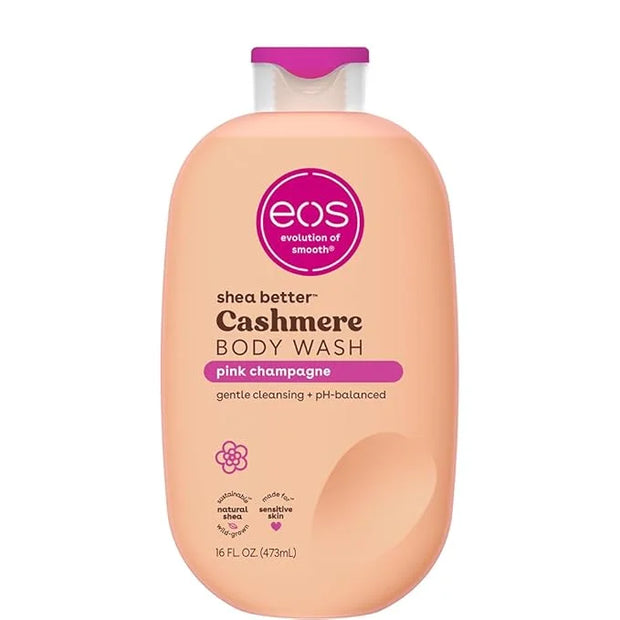 eos Shea Better Cashmere Body Wash, Pink Champagne, Moisturizing and Nourishing, pH Balanced Creamy Gel Formula, Paraben &...