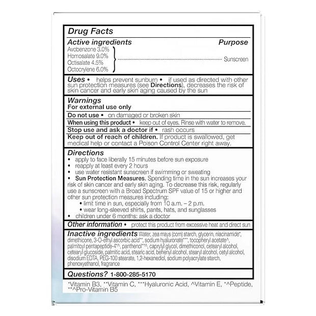 Olay Super Cream with Sunscreen SPF 30, 1.7 oz, Ultra Lightweight Face Moisturizer - Vitamin C & E, Hyaluronic Acid, Niaci...