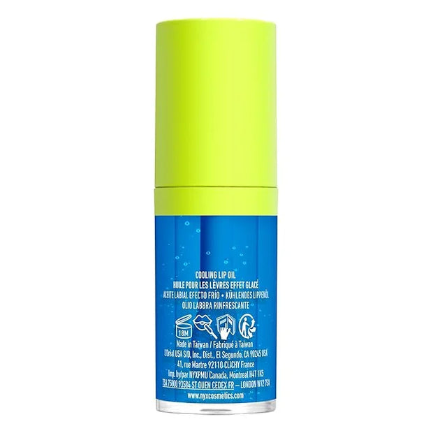 NYX PROFESSIONAL MAKEUP Fat Oil Chillz, Moisturizing, Shiny and Vegan Tinted Lip Gloss - Polar Peppermint (Sheer Blue) - P...
