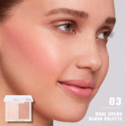 Dual Matte Powder Blush Palette – Nude Beige & Light Brown – Matte Natural Blush for Women, Buildable & Long Lasting Face ...