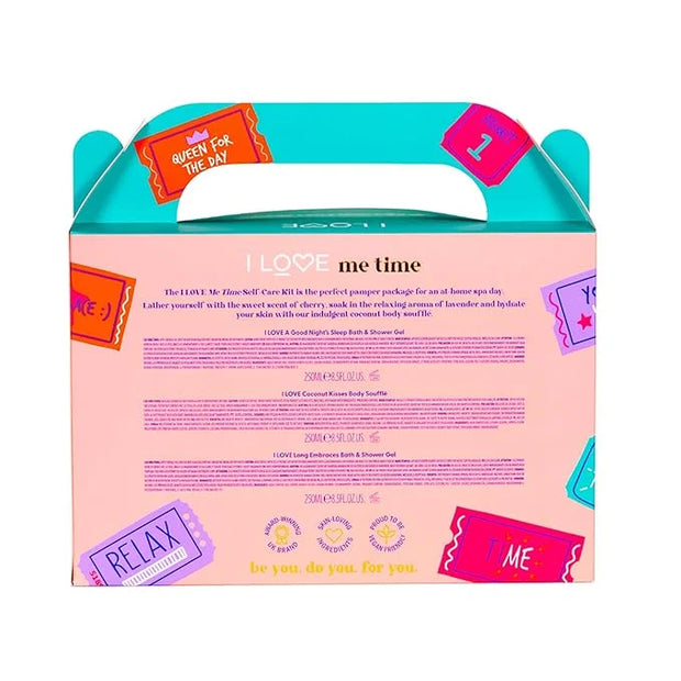 I LOVE Me Time Pamper Pack - Self Care Kit - At Home Spa Kit with Shower Gel and Body Souffle - Cherry, Lavender, and Coco...