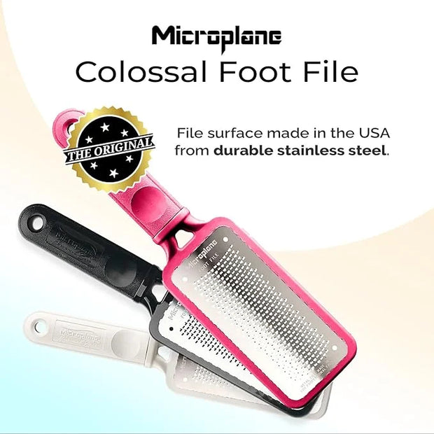 Microplane Colossal Foot File Scraper - The Original Stainless Steel Foot Rasp, Dead Skin/Callus Remover for Feet, Gentle ...