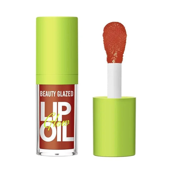 Beauty Glazed Big Brush Head Lip Oil, Ultra-Hydrating & Nourishing, Smooth Glossy Finish Lip Glow Oil, Shiny and Vegan Tin...