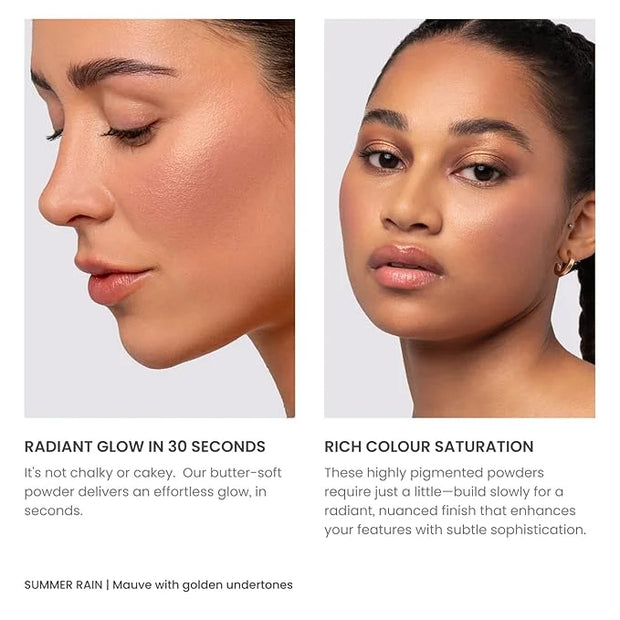 Phase Zero Makeup Powder Blush for cheeks | "Summer Rain" | 4g / 0.141oz | Cruelty-Free, Vegan, Clean Beauty | Buildable &...