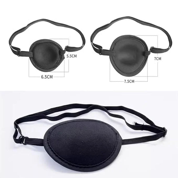 Black Protect Eye Patch Satin Single Eye Patch Lazy Eye Amblyopia Strabismus Eye Masks - Product Image