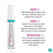 fLASH Eyelash Serum for Long, Curled Natural Lashes - Enhances & Strengthens, Safe & Effective Formula for Contact Wearers...