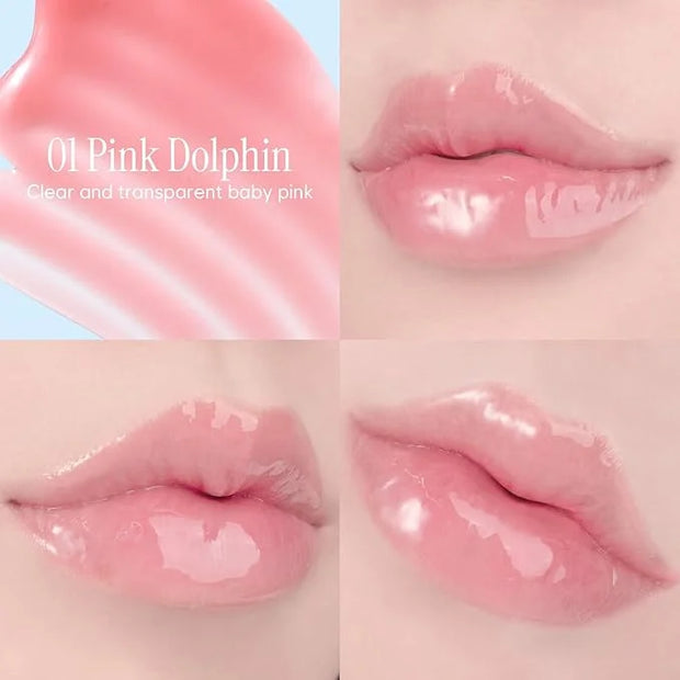 Crystal Dewy Lip Gloss | Lightweight & Non-Sticky | High-Shine & Long-Lasting | Hydrating Korean Lip Care Gloss | 0.17 oz....