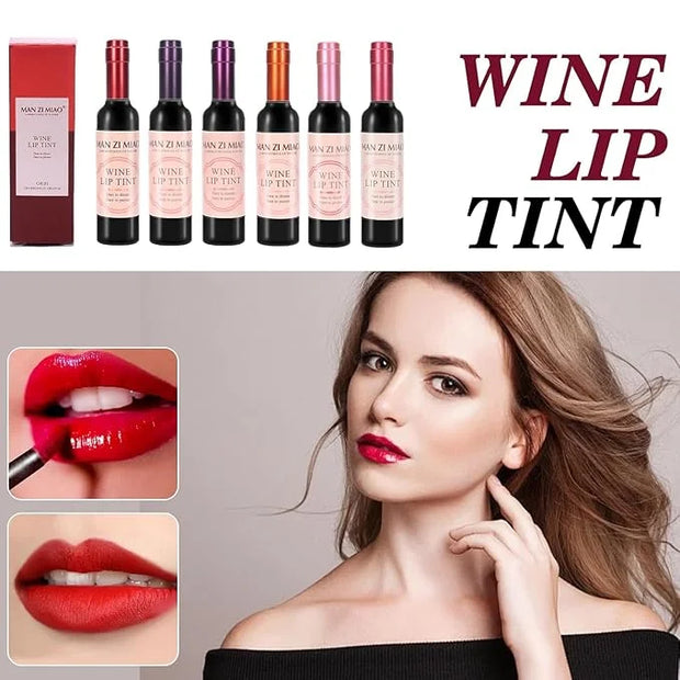 Wine Lip Tint 6 Colors Bottle Lipgloss Stain Waterproof Long Lasting Natural Liquid Lipstick Mini Make Up Gloss Matte Stic...