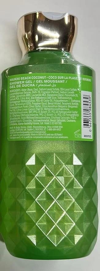 Bath and Body Works WAIKIKI - BEACH COCONUT Shower Gel 10 Fluid Ounce (2020 Edition) - Product Image