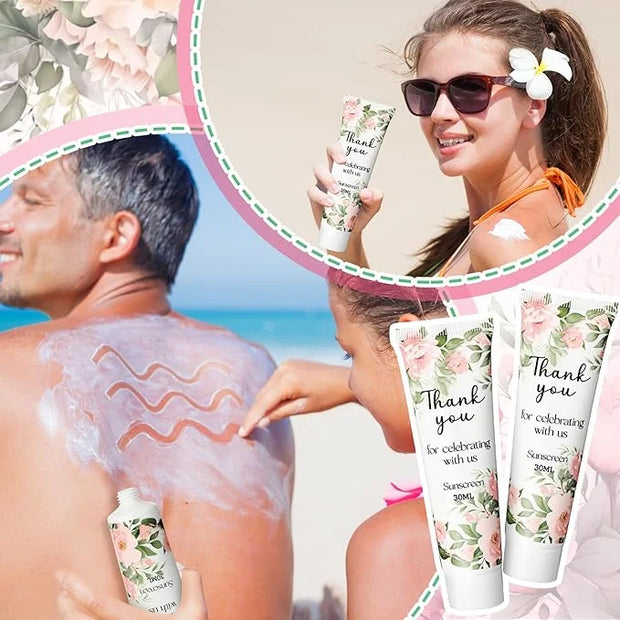 36 Pcs Sunscreen for Wedding Favors SPF 30 Wedding Mini Sunscreen Lotion 1 oz Travel Sunscreen Bulk Bridal Shower Favors G...