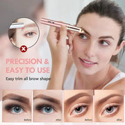 Gurelax Women's Electric Eyebrow Trimmer with Replacement Blades, Precision LED Light, Safe and Instant Painless Hair Remo...