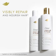 Dove Conditioner Argan Oil & Repair for Fine Hair with Bio-Protein Care Technology and Argan Oil Blend 12 Fl Oz - Product ...