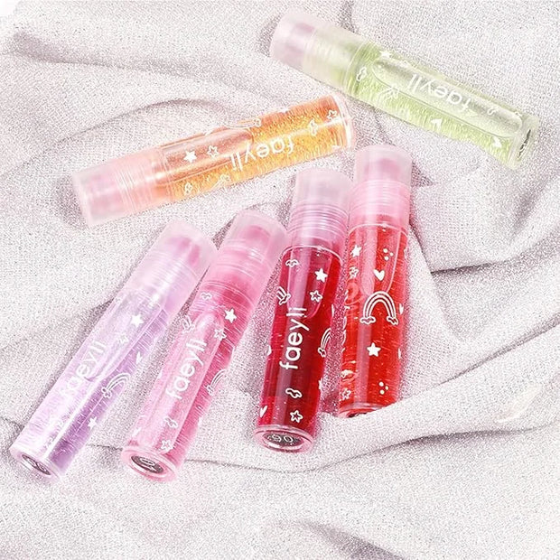 6PCS Roll On Lip Gloss Set, Fruity Flavors Moisturizing Lip Oil,Kids Lip care,Transparent Plumping Lip Gloss,Kid Friendly,...