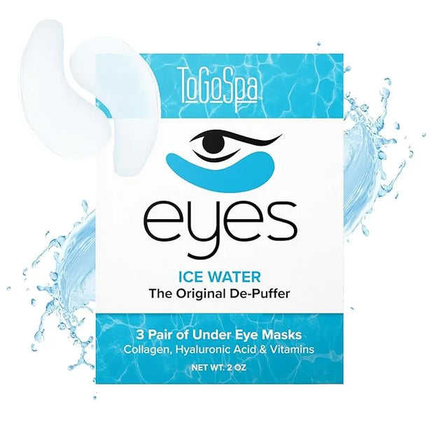 Ice Water EYES by ToGoSpa – Premium Anti-Aging Collagen Gel Pads for Puffiness, Dark Circles, and Wrinkles – Under Eye Rej...
