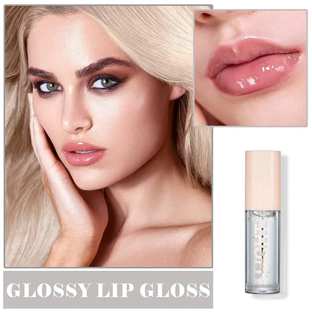 CAHIUYOA Plumping Moisturizing Lip Gloss Lipgloss,Nude Lip Gloss Lip Stain Long Lasting Waterproof,Shine Glossy Liquid Lip...