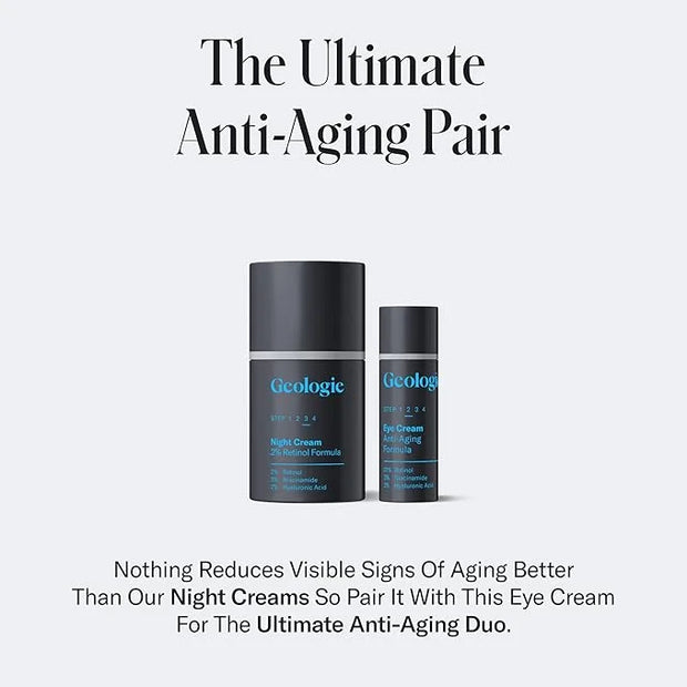 Geologie Anti-Aging Eye Cream | Treats Visible Signs of Aging | Reduce Fine Lines & Wrinkles | Retinol, Caffeine, Peptides...