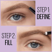 Maybelline Express Brow 2-In-1 Pencil and Powder Eyebrow Makeup, Deep Brown, 1 Count - Product Image