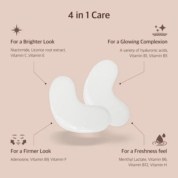 BRIGHT & GLOW REFRESHING HYDROGEL EYE PATCH (7 pairs) - Product Image
