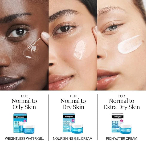 Neutrogena Hydro Boost Skincare Set, Hydro Boost Fragrance Free Water Cream Face Moisturizer, 1.7 fl oz, & Trial Size Hydr...