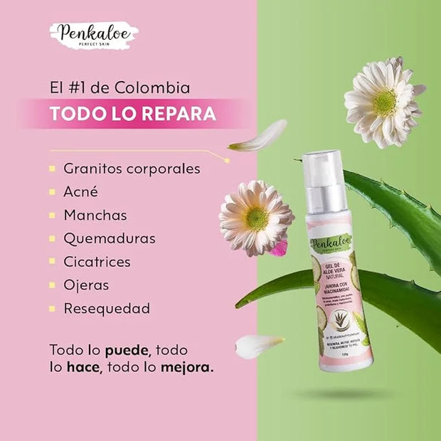 Penkaloe Aloe Skincare Kit | Cuidado Natural para la Piel, Control de Grasa y Mejora de la Apariencia | Aloe Skincare Rout...