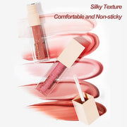 4 Pcs Hydrating Lip Gloss, ICE/MOON/SILK/PETAL High Moisturizing Oil Tint with Hyaluronic Acid, High Shine for Plumper Loo...