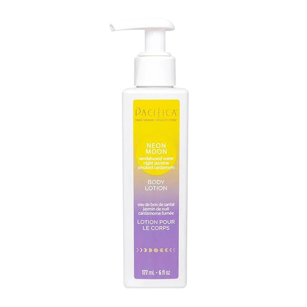 Pacifica Neon Moon Body Lotion – Alluring Sandalwood, Jasmine & Cardamom Scent, Lightweight Hydrating Lotion with Shea But...