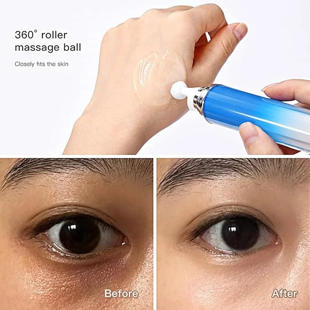 5% Caffeine Eye Serum with 360° Massage Rollerball Topper,Caffeine Eye Cream for Dark Circles,Wrinkles,Puffiness and Fine ...