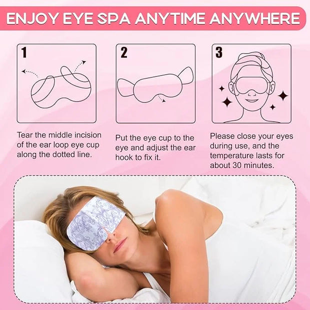 XPCARE 32 Pack Steam Eye Masks for Dry Eyes, SPA Warm Sleep Eye Mask, Disposable Heated Eye Mask for Dark Circles, Puffy E...
