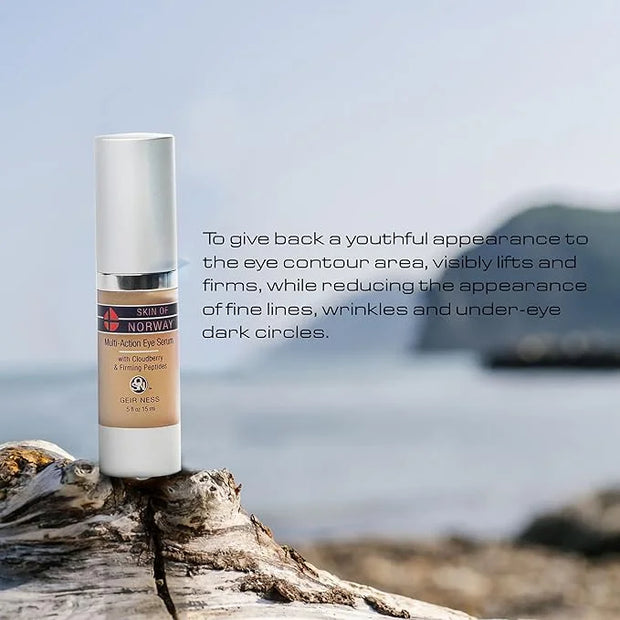Geir Ness Skin of Norway Multi-Action Eye Serum - Cloudberry & Firming Peptides - Illuminate Dark Circles - For Tired and ...
