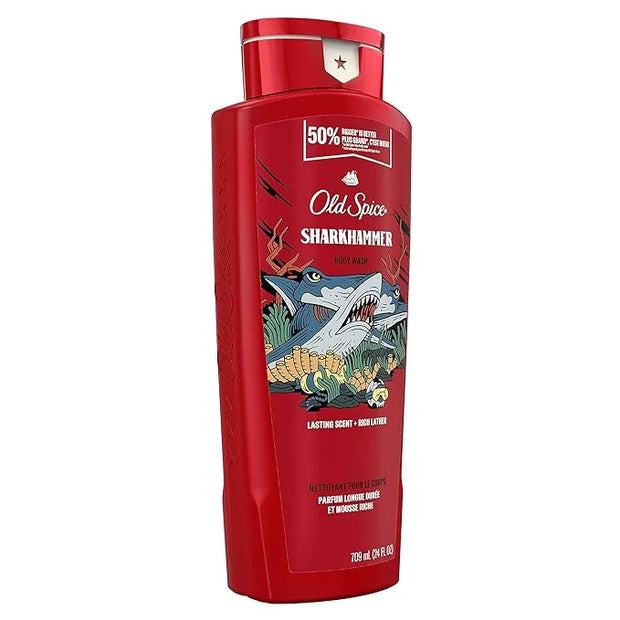 Old Spice Cleansing Body Wash for Men, 3X Defense, 24/7 Shower Fresh with Lasting Scent, 2-in-1 Body & Face Wash, Sharkham...