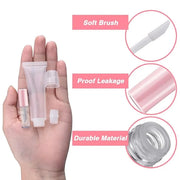 AMORIX 50PCS Mini Lip Gloss Tubes with Wand 1.2ml Empty Lip Gloss Containers Refillable Travel Lip Balm Tubes for Samples ...
