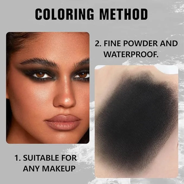 Kaely Pressed Single Eyeshadow Makeup, Deep Black Matte Highly Pigmented Monochrome Eye Shadow Palette, Waterproof Neutral...