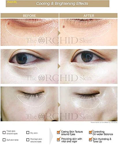The Orchid Skin Eye Patch Skin Care Eye Masks for Dark Circles Korean Beauty 1oz Orchid Smoky Under Clear Eye Patch Pack o...