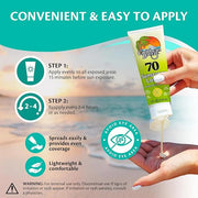 Reef Friendly Sunscreen SPF 70 Lotion, Mango Lime Scent Body Sunscreen Lotion, Rich in Anti Oxidants, Water Resistant Up t...