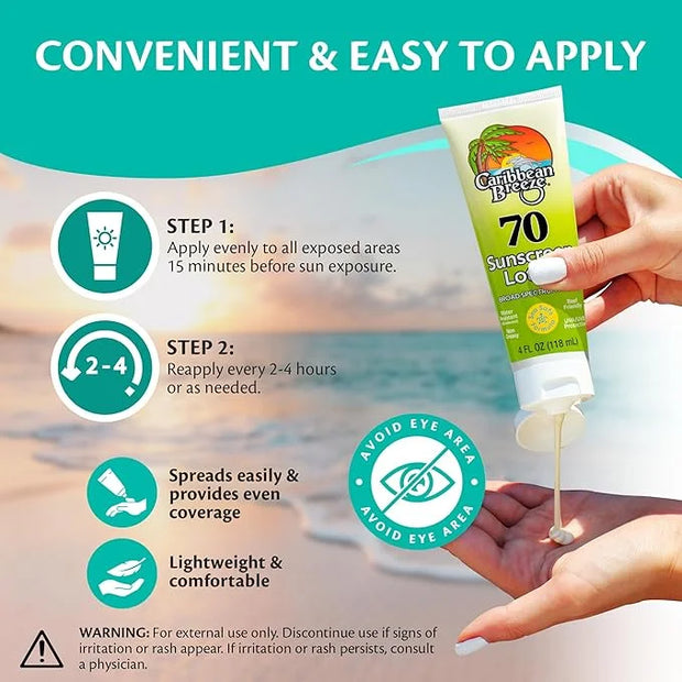 Reef Friendly Sunscreen SPF 70 Lotion, Mango Lime Scent Body Sunscreen Lotion, Rich in Anti Oxidants, Water Resistant Up t...