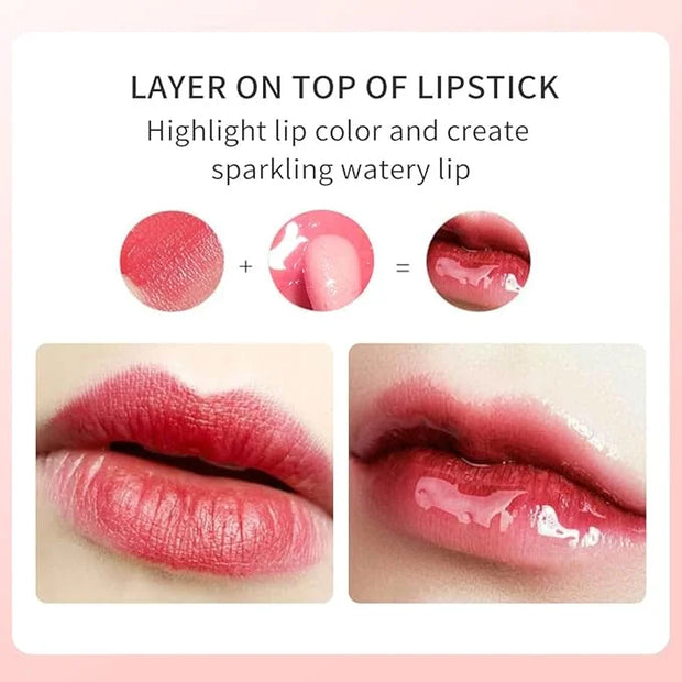 Fat Lip Oil Lip Stain,6 Colors Lip Oil Plumping Lip Glaze, Hydrating Lip Glow Oil,Shiny Transparent Lipstick,Long Lasting ...