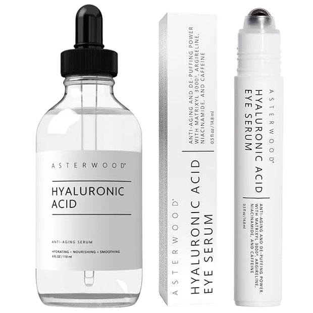 Asterwood Hyaluronic Acid Serum (4 oz) + Hyaluronic Acid Eye Serum - Product Image