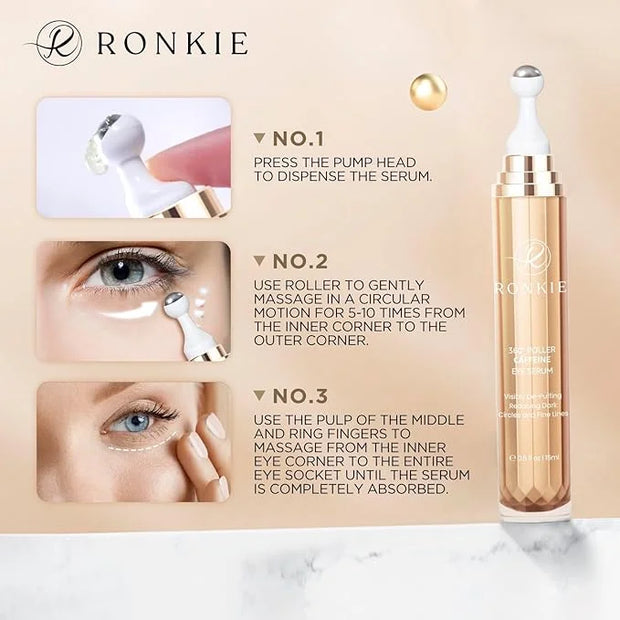 Eye Cream for Dark Circles: Under Eye Cream with Caffeine Retinol - Reduces Under Eye Bags and Fine Lines Gold - Product I...
