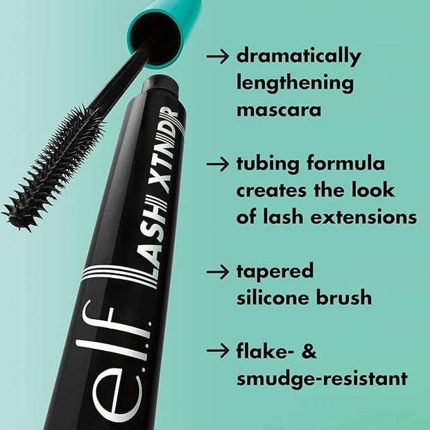 e.l.f. Lash XTNDR Mascara, Made With Tubing Technology For The Look Of Lash Extensions, Clump & Flake Free, Vegan & Cruelt...