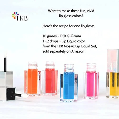 TKB High Shine Lip Gloss Top Coat (G-Grade)| Lip Oil, High Shine, Ready To Wear Clear Lip Gloss, DIY Lip Gloss, Mineral Oi...