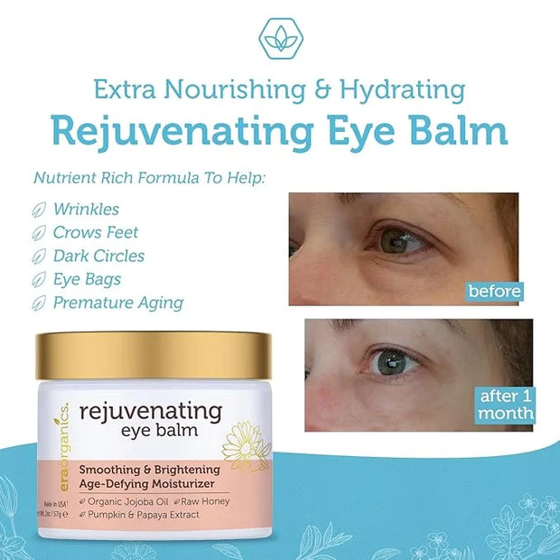 USDA Organic Eye Moisturizer Cream - Rejuvenating and Nourishing Age Defying Balm - Natural Ingredients for Sensitive Skin...